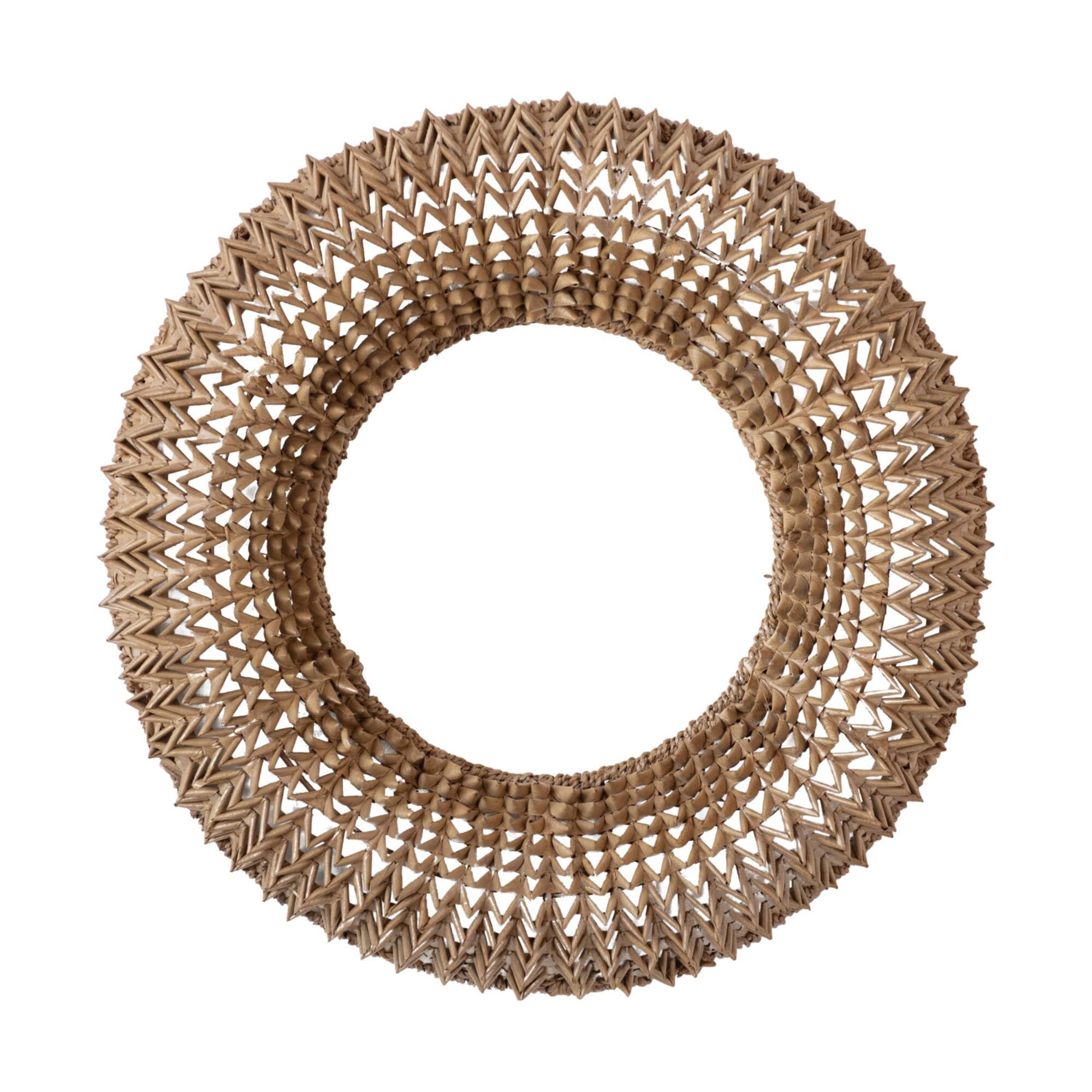 Hello Honey® 20" Natural Hand-Woven Buri Palm Wreath